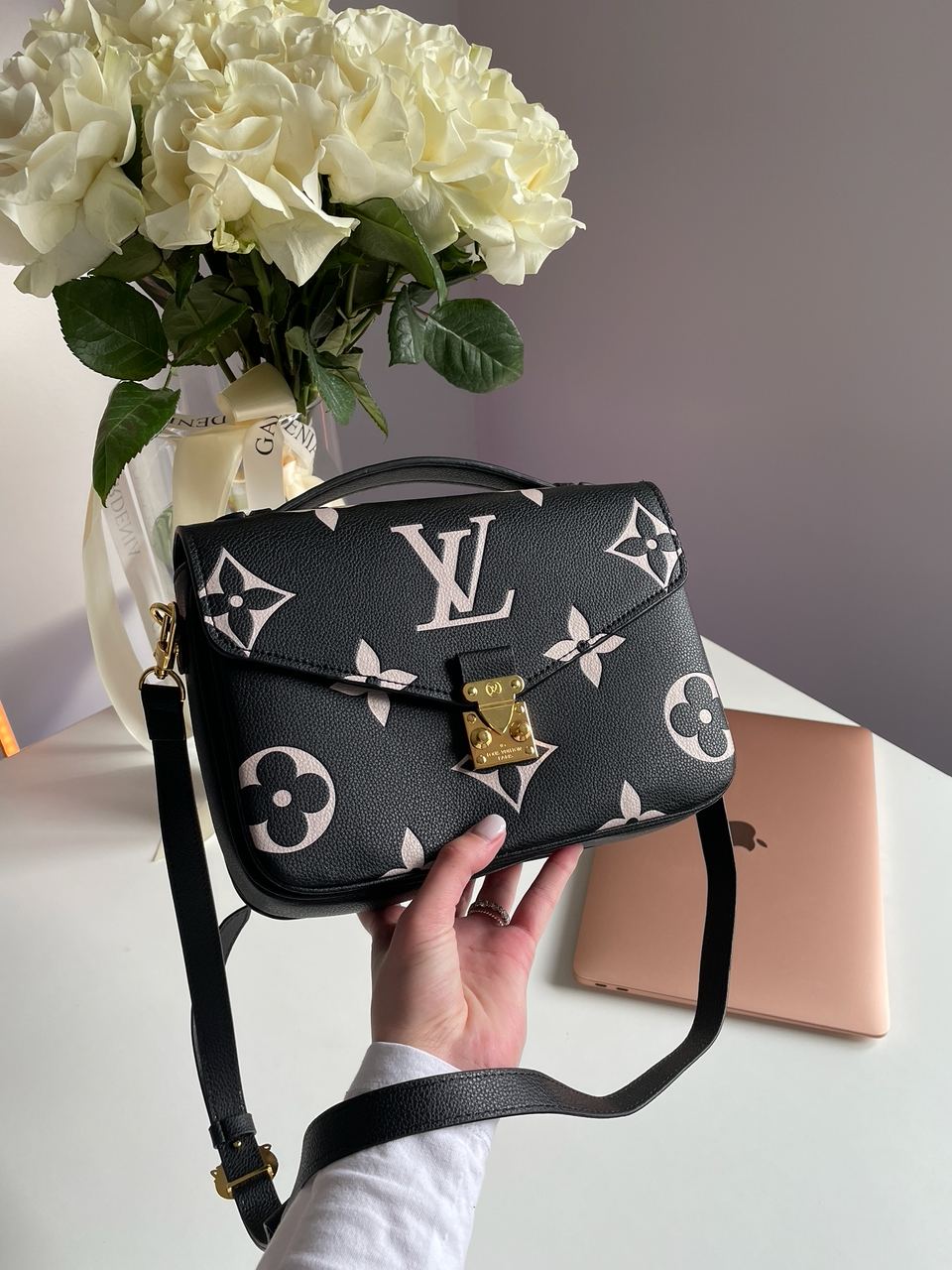 Louis Vuitton Pochette M?tis Black &amp; Beige Monogram Empreinte Giant - 6