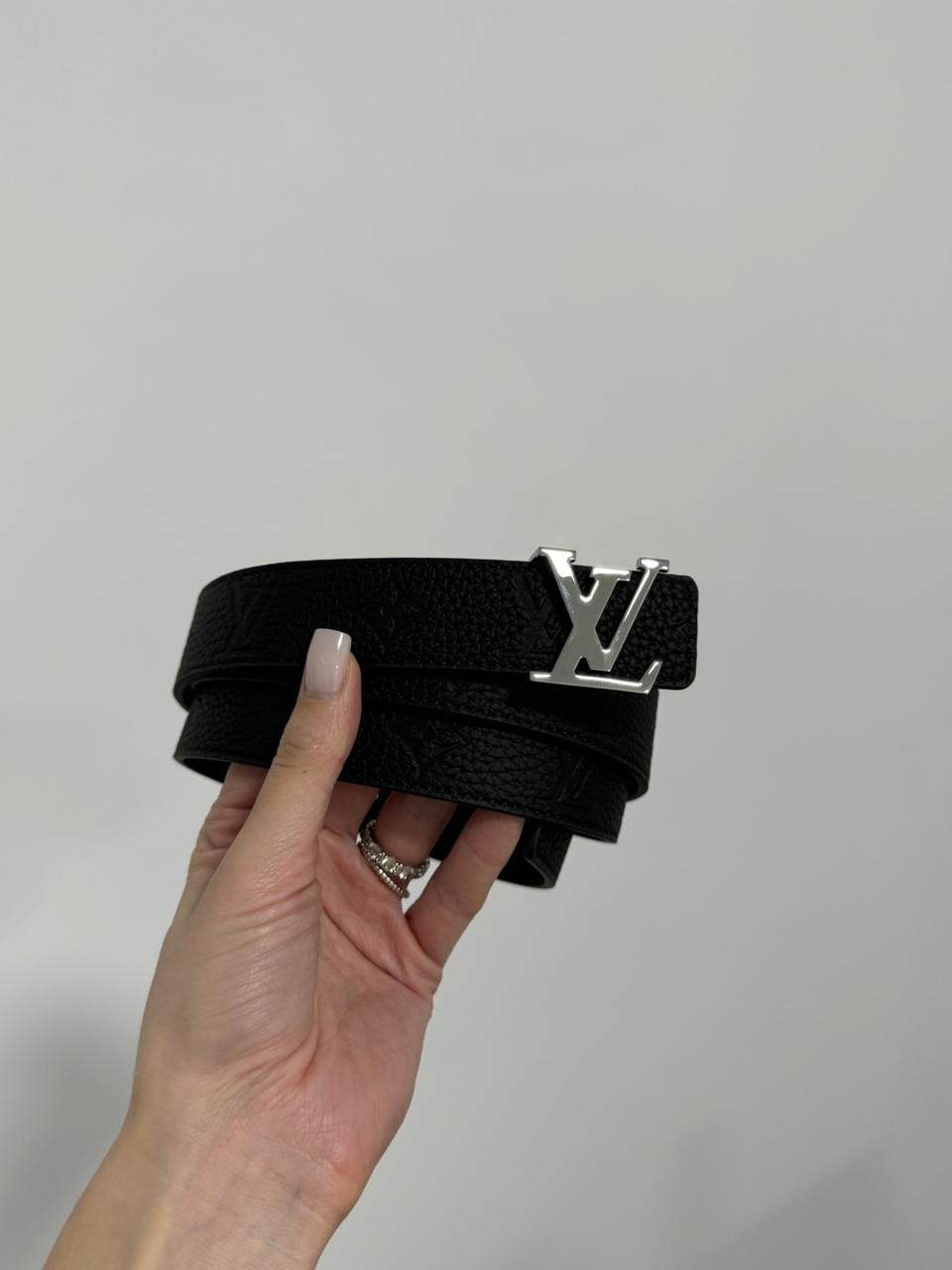 Louis Vuitton Reversible Leather Belt 30mm Embossing Black/Silver - 13