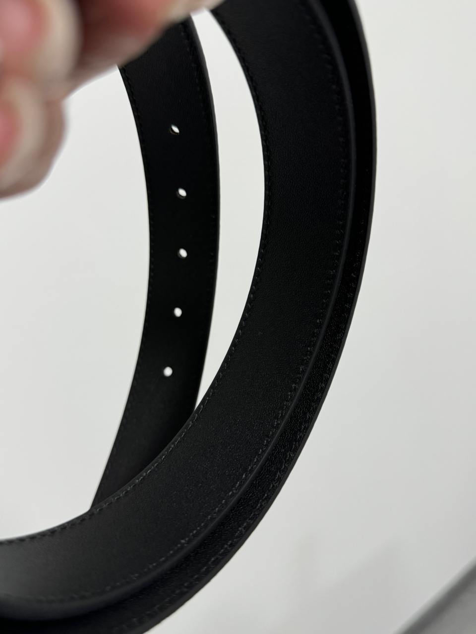 Louis Vuitton Reversible Leather Belt 30mm Embossing Black/Silver - 15