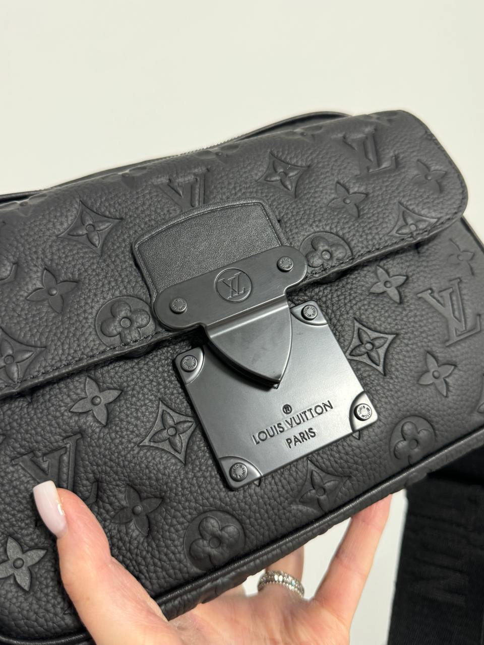 Louis Vuitton S Rock Messenger 2Way Shoulder Bag Monogram Embossed Black - 8