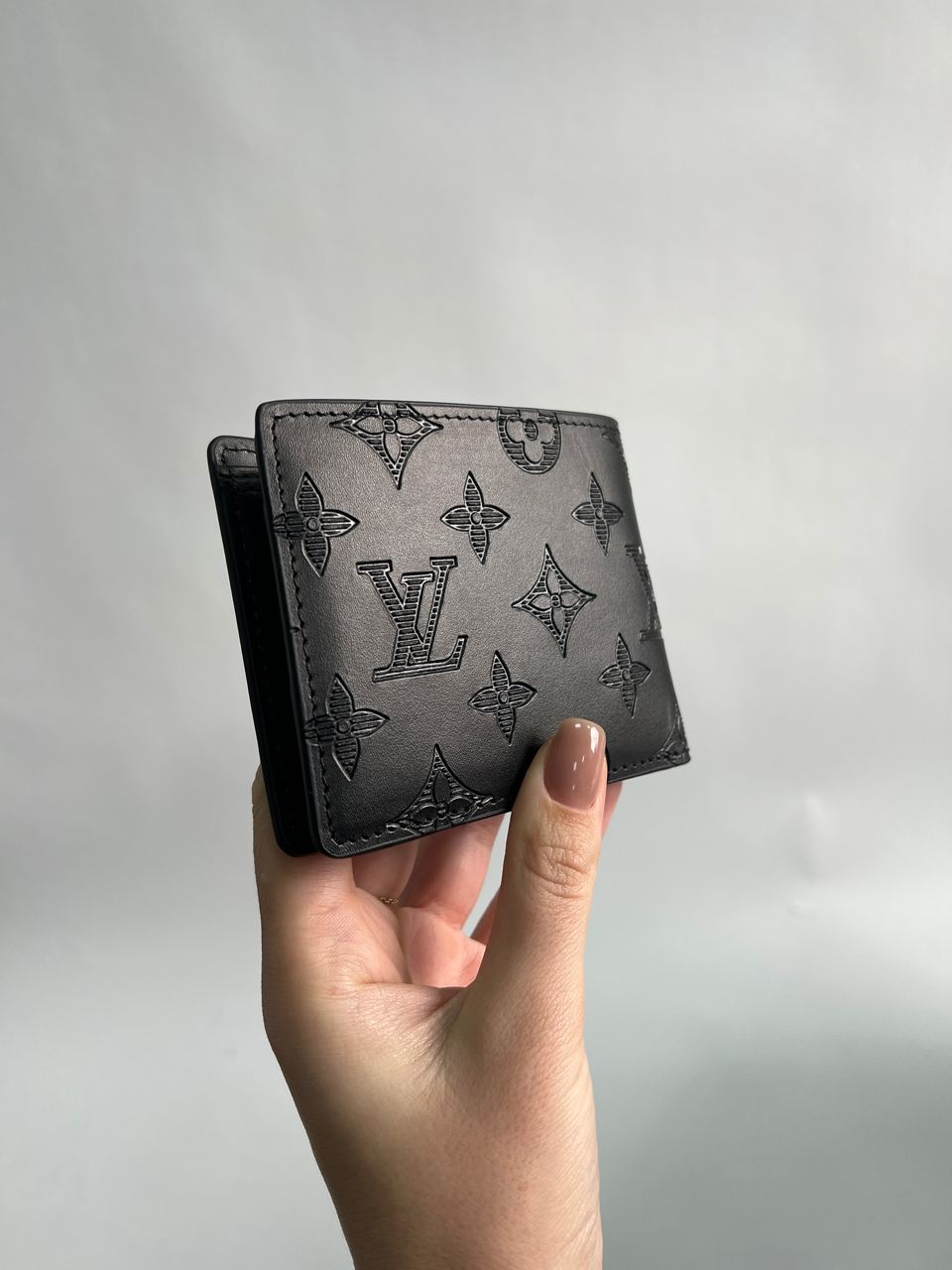 Louis Vuitton Slender Wallet Black Embossed Leather - 9