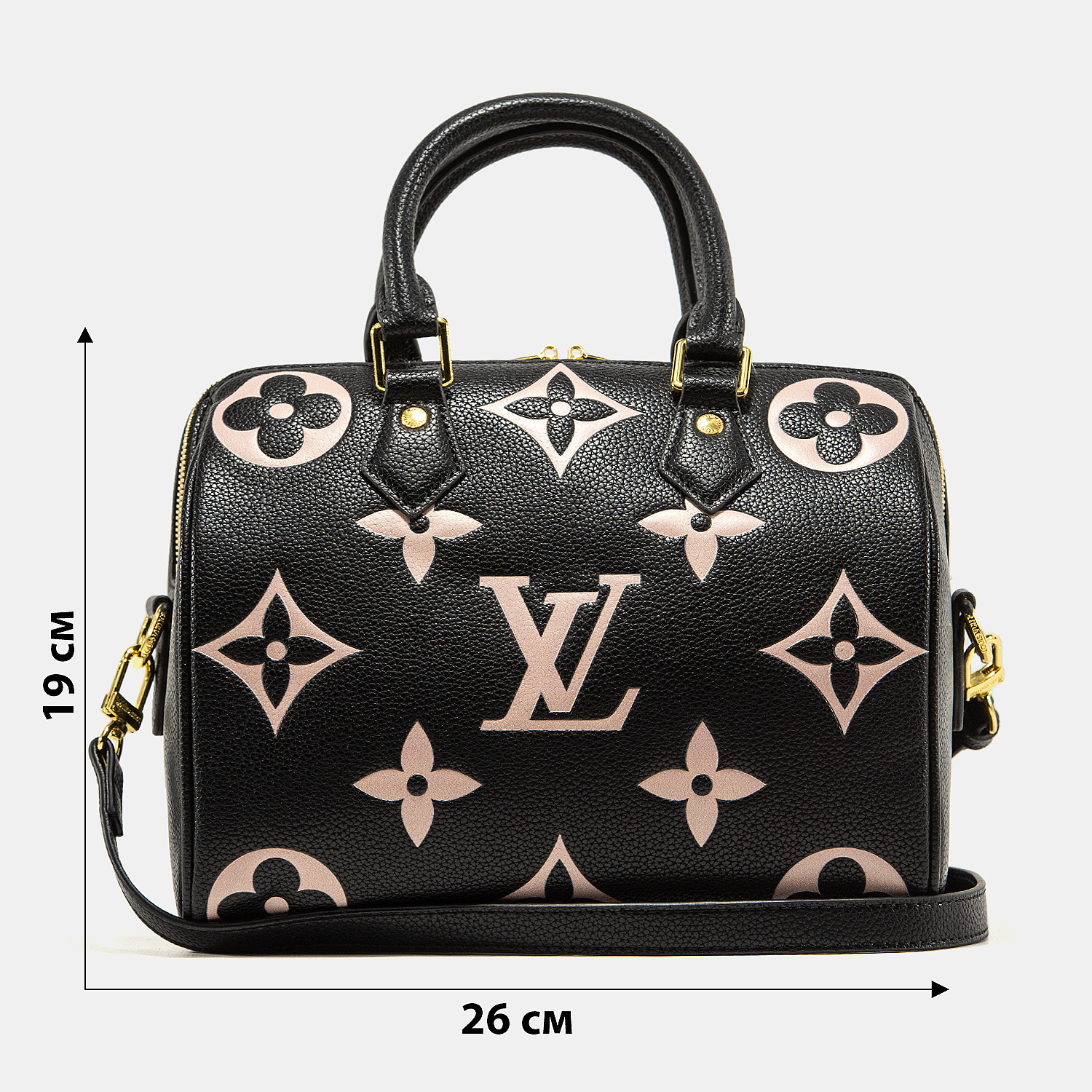 Louis Vuitton Speedy Bandoulière 25 in Black/Pink Monogram Empreinte Leather - 3