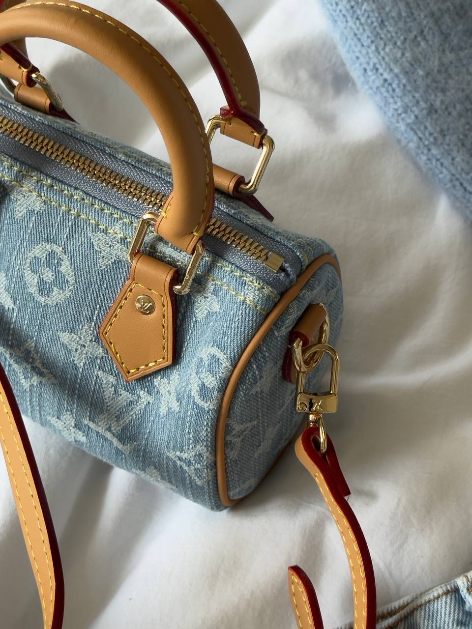 Louis Vuitton Speedy Nano Bag Denim - 12
