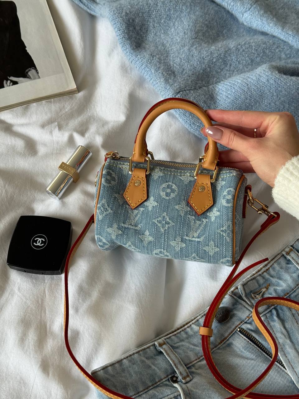 Louis Vuitton Speedy Nano Bag Denim - 6