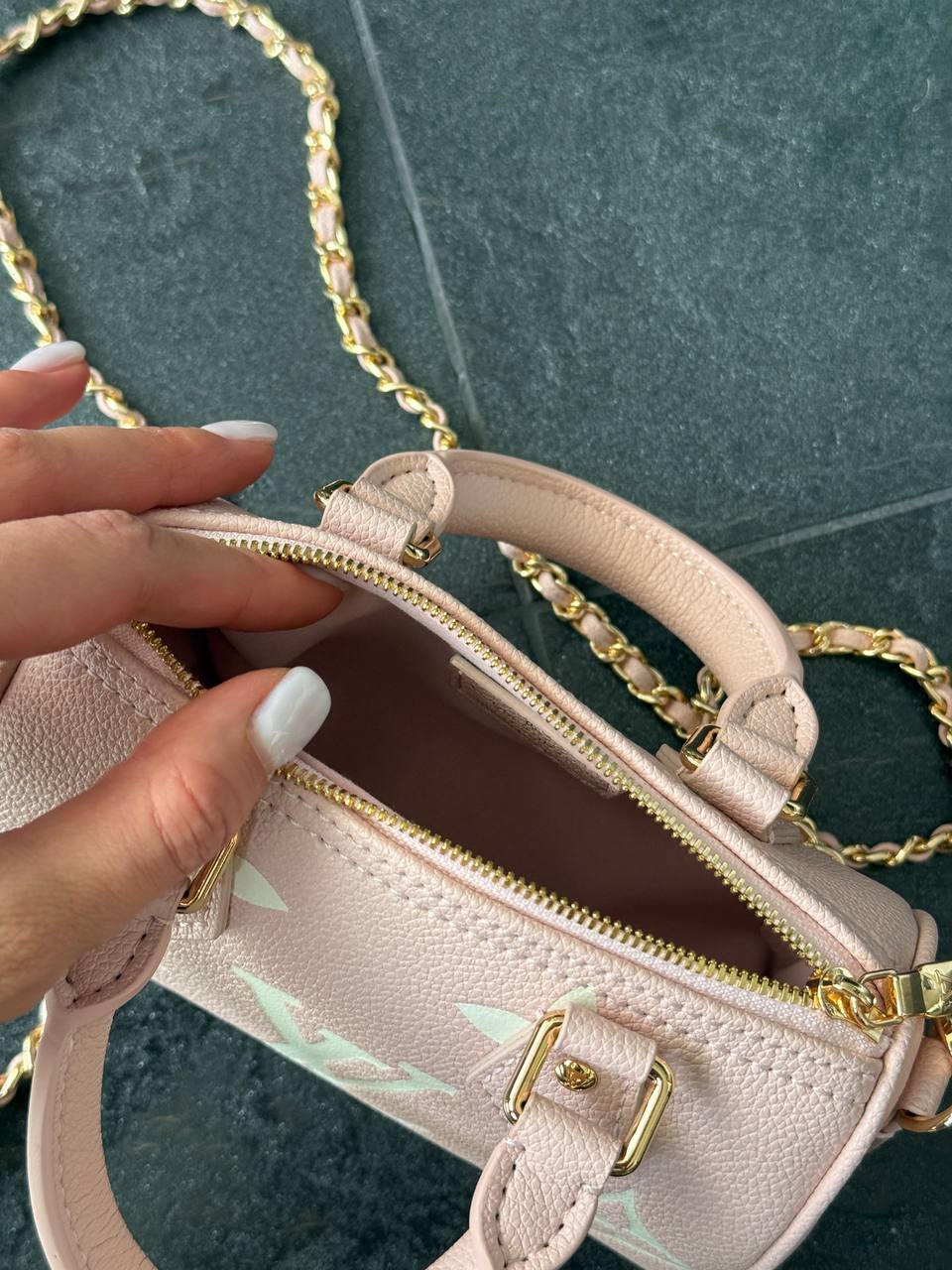 Louis Vuitton Speedy Nano Monogram Empreinte Leather Rose - 12