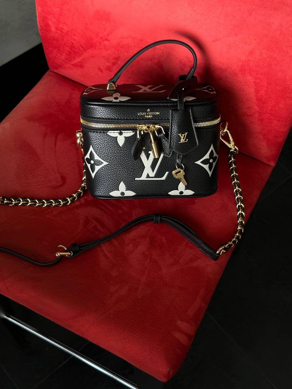 Louis Vuitton Vanity PM Bag Monogram Empreinte Leather Noir - 5