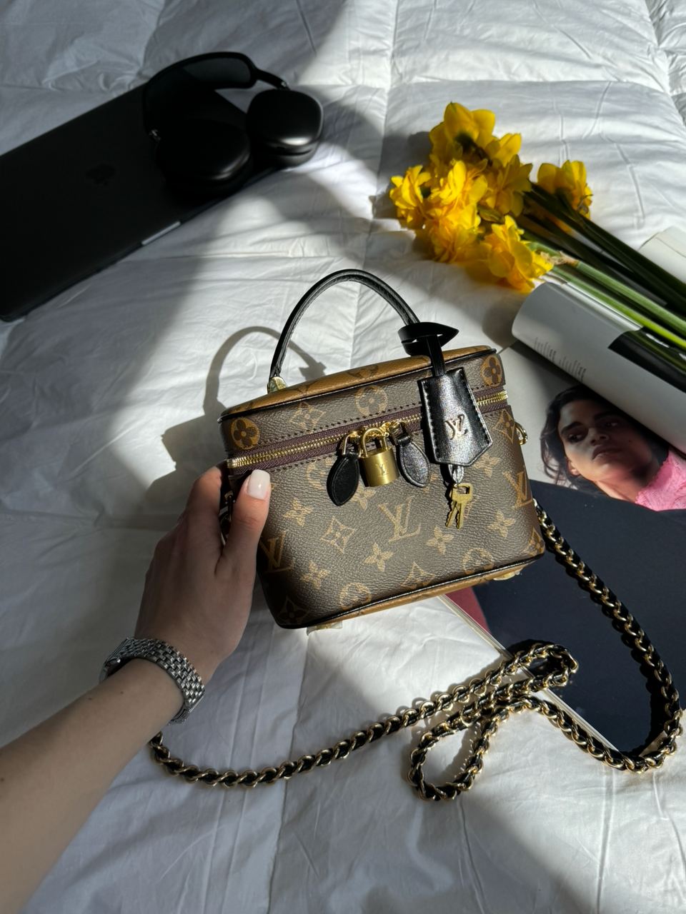 Louis Vuitton Vanity PM Bag Monogram Reverse Coated Canvas Calfskin leather - 13