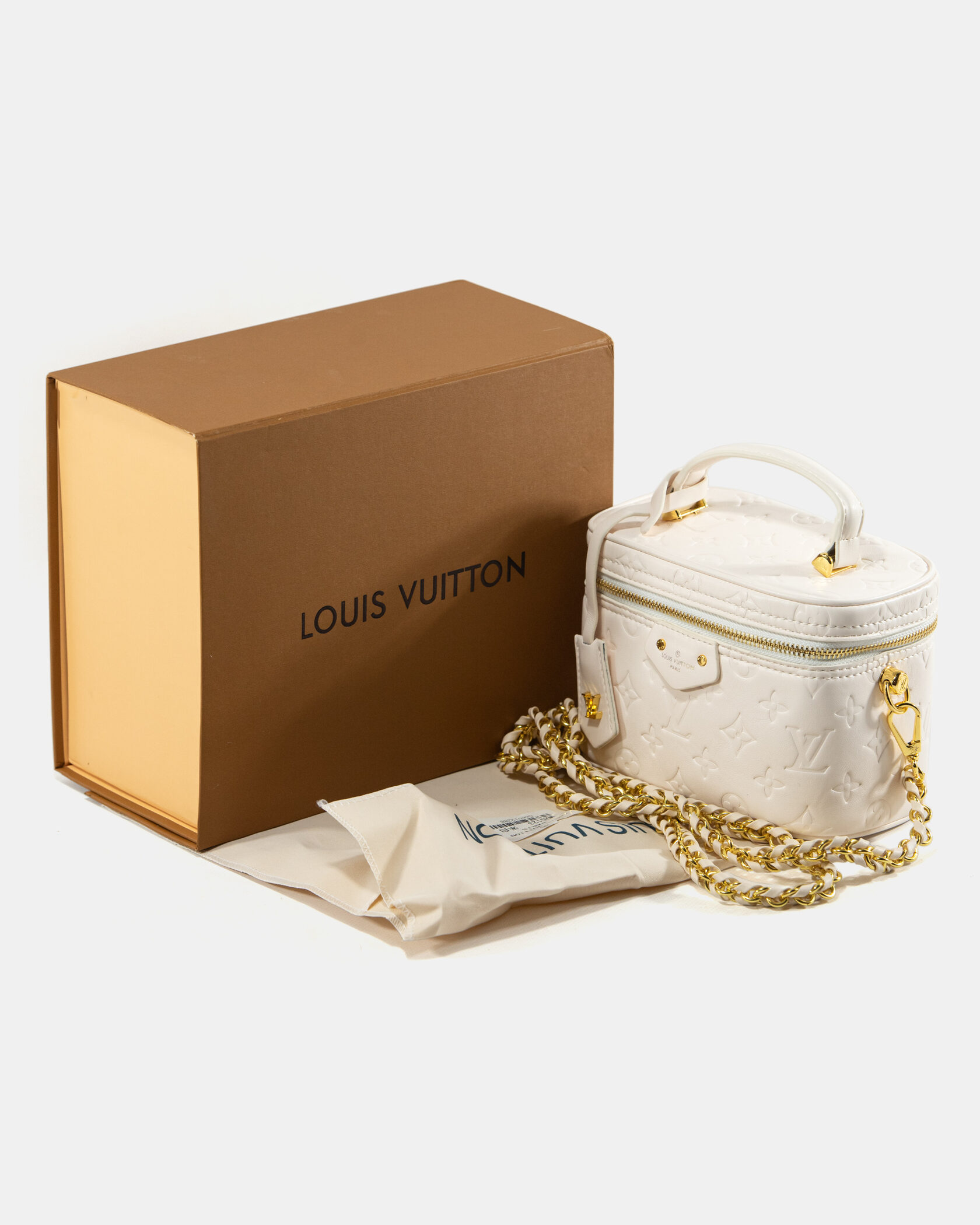 Louis Vuitton Vanity PM in Cream/White Monogram Empreinte Leather - 2