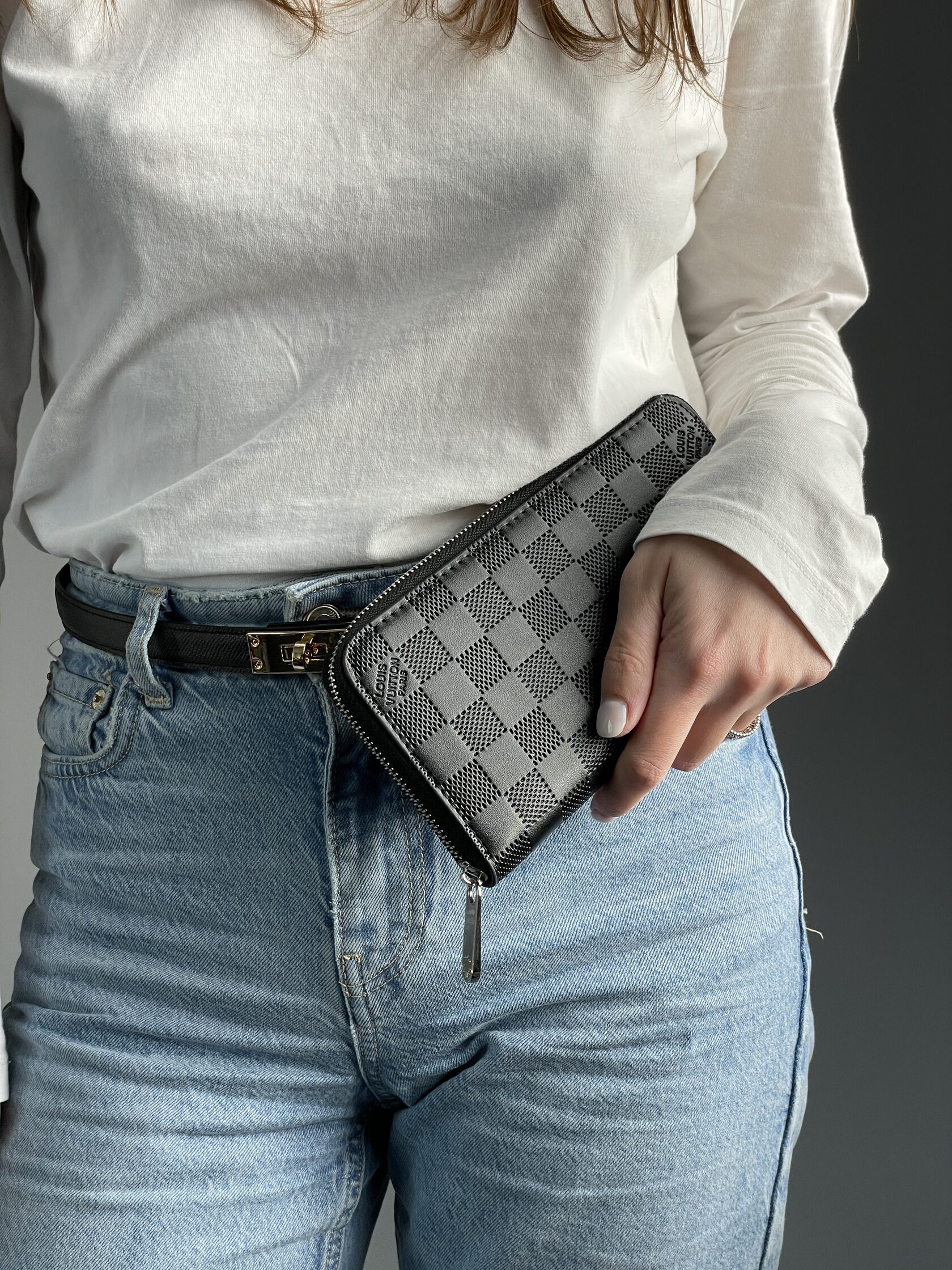 Louis Vuitton Zippy Wallet Damier Black Embossed Leather - 3