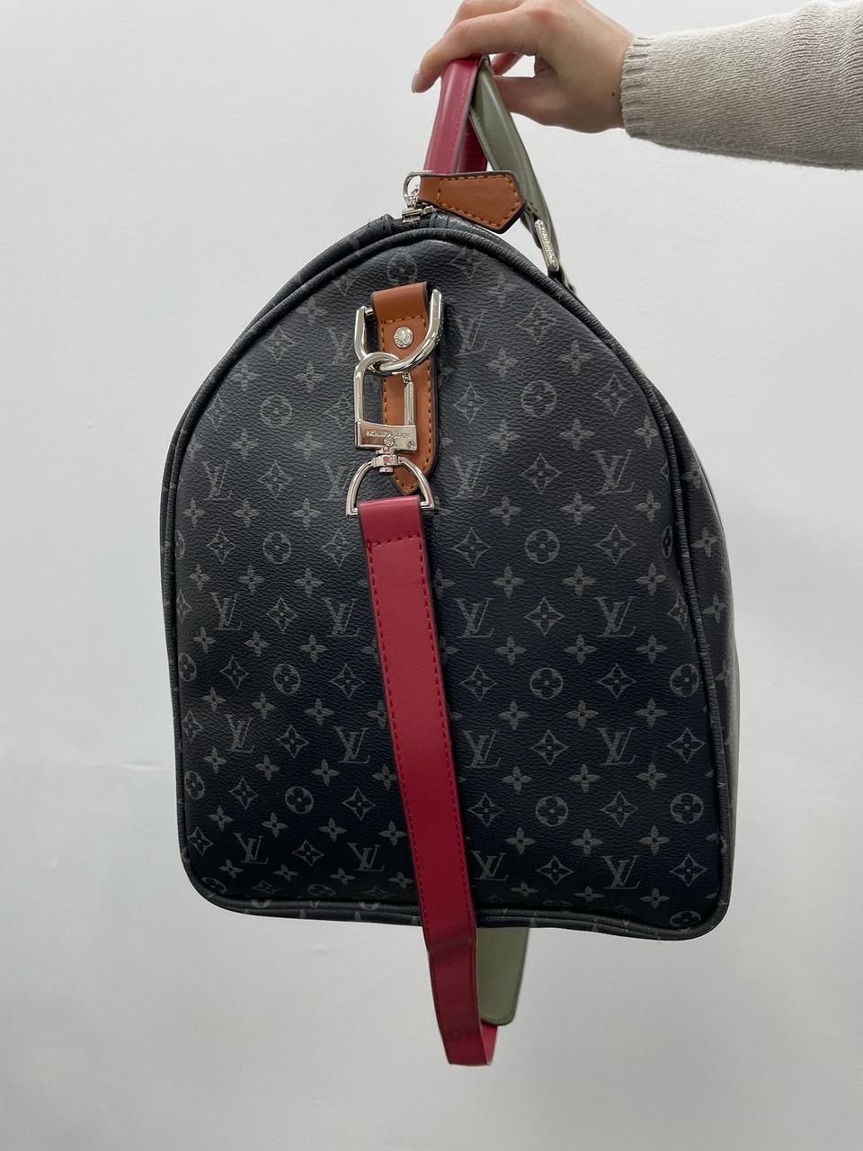 LV Keepall Bandouliere Bag Limited Edition Patchwork Monogram Eclipse 50 - 14