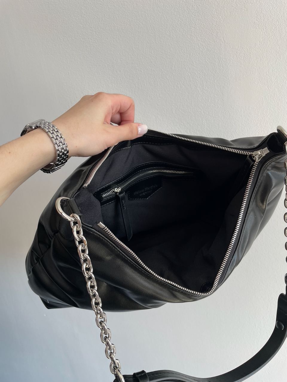 Maison Margiela Black Glam Slam Large Shoulder Bag - 22