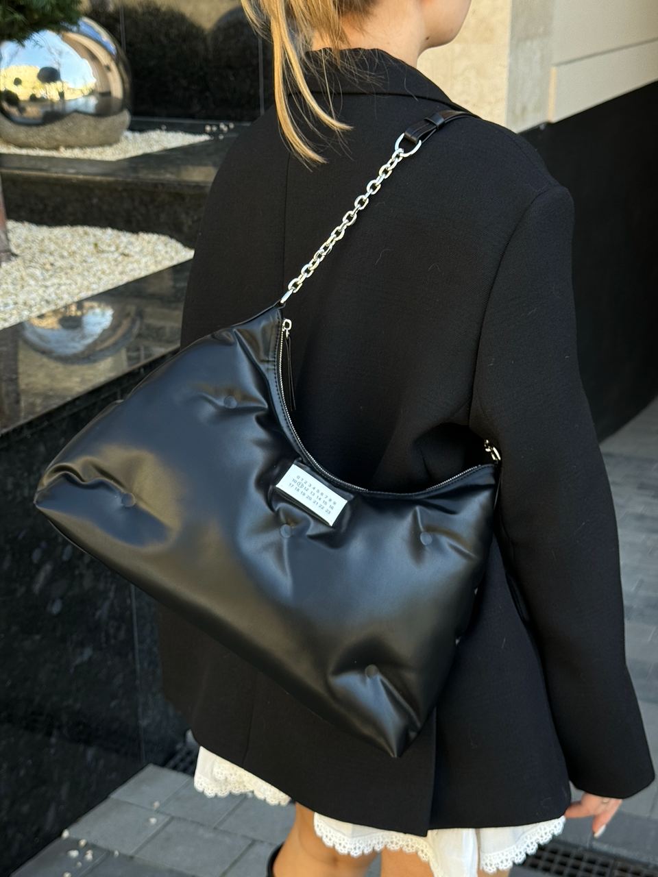 Maison Margiela Black Glam Slam Large Shoulder Bag - 5