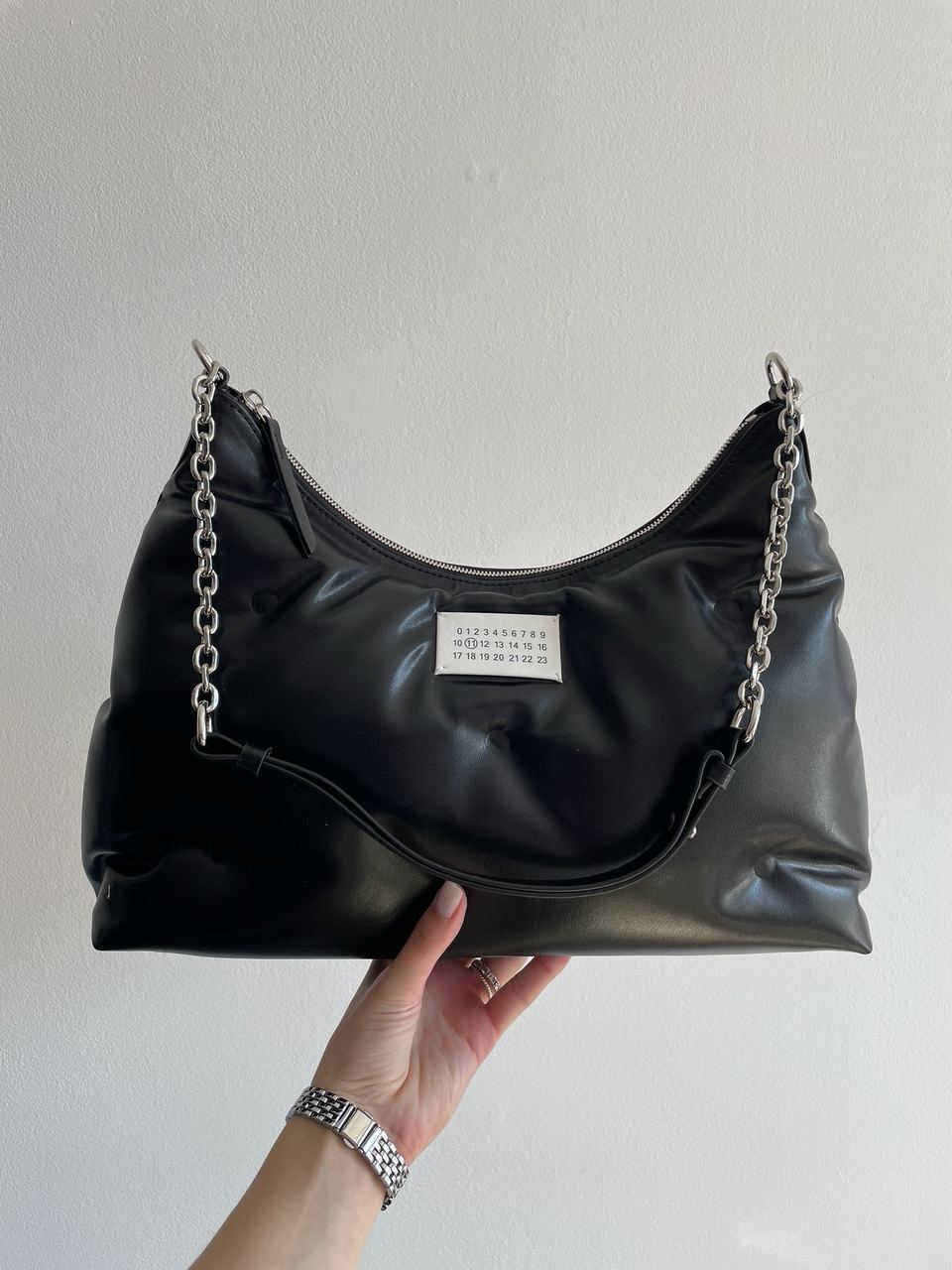 Maison Margiela Black Glam Slam Large Shoulder Bag - 9