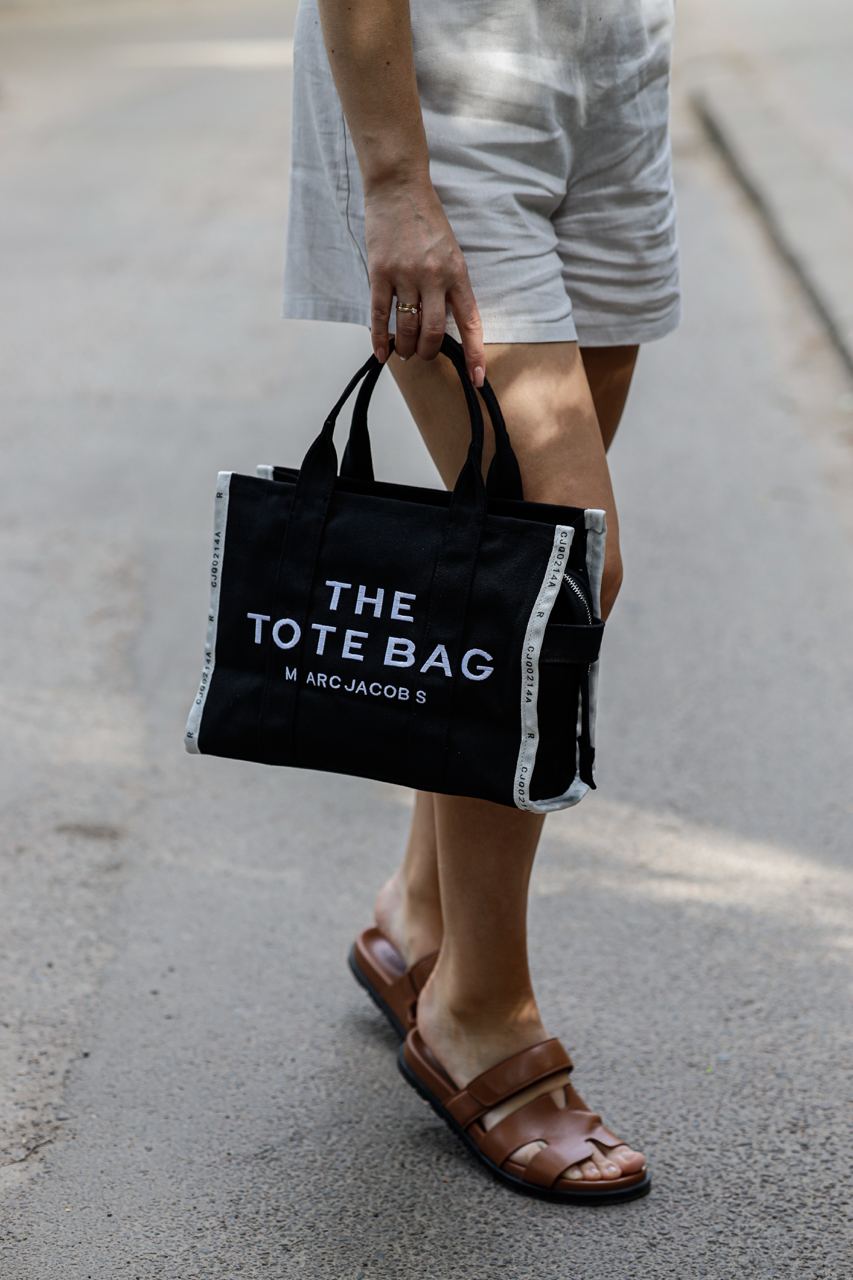 Marc Jacobs The Jacquard Medium Tote Bag Black - 4