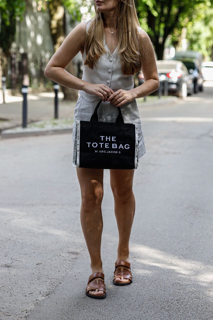 Marc Jacobs The Jacquard Medium Tote Bag Black - 5