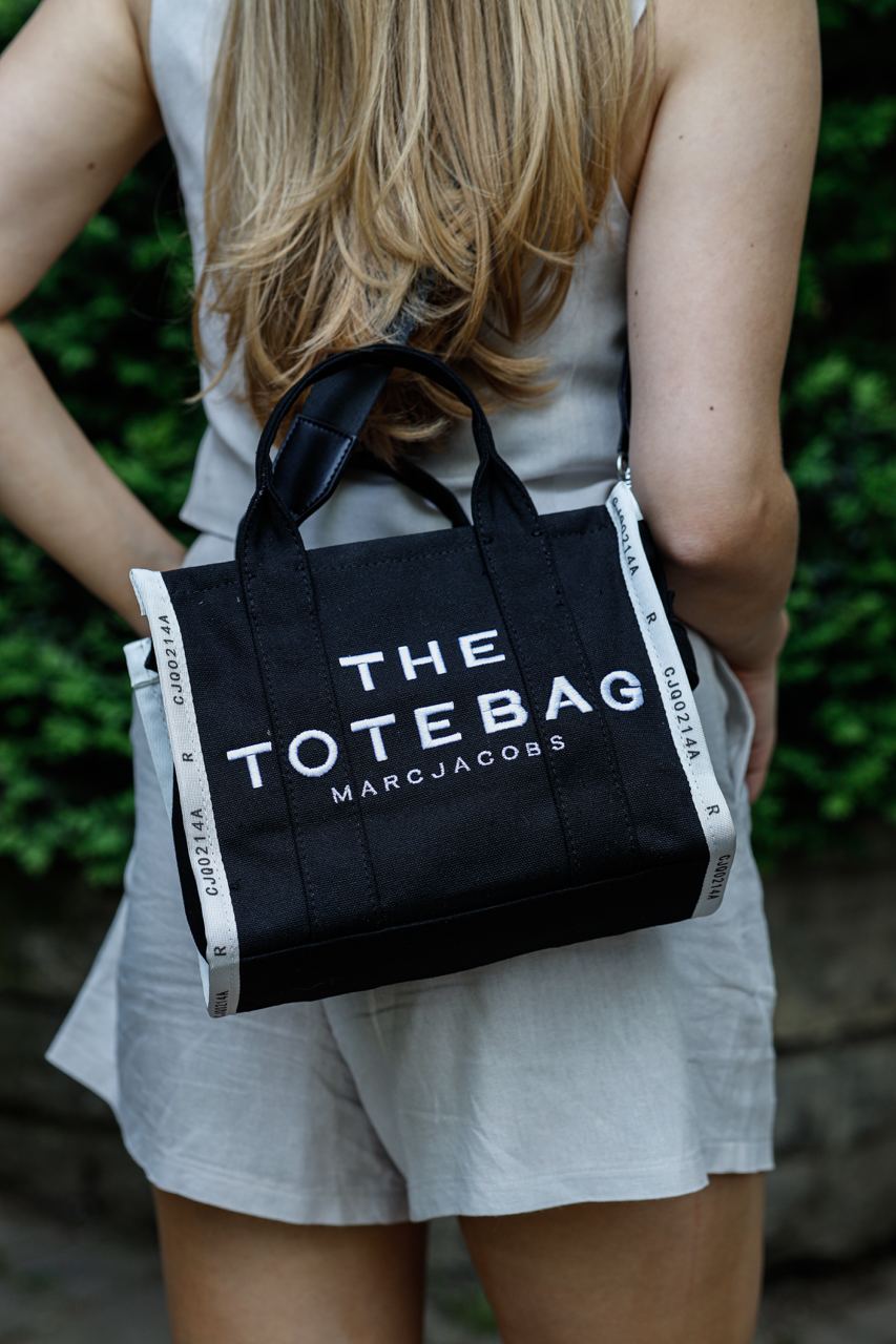 Marc Jacobs The Jacquard Small Tote Bag Black - 4