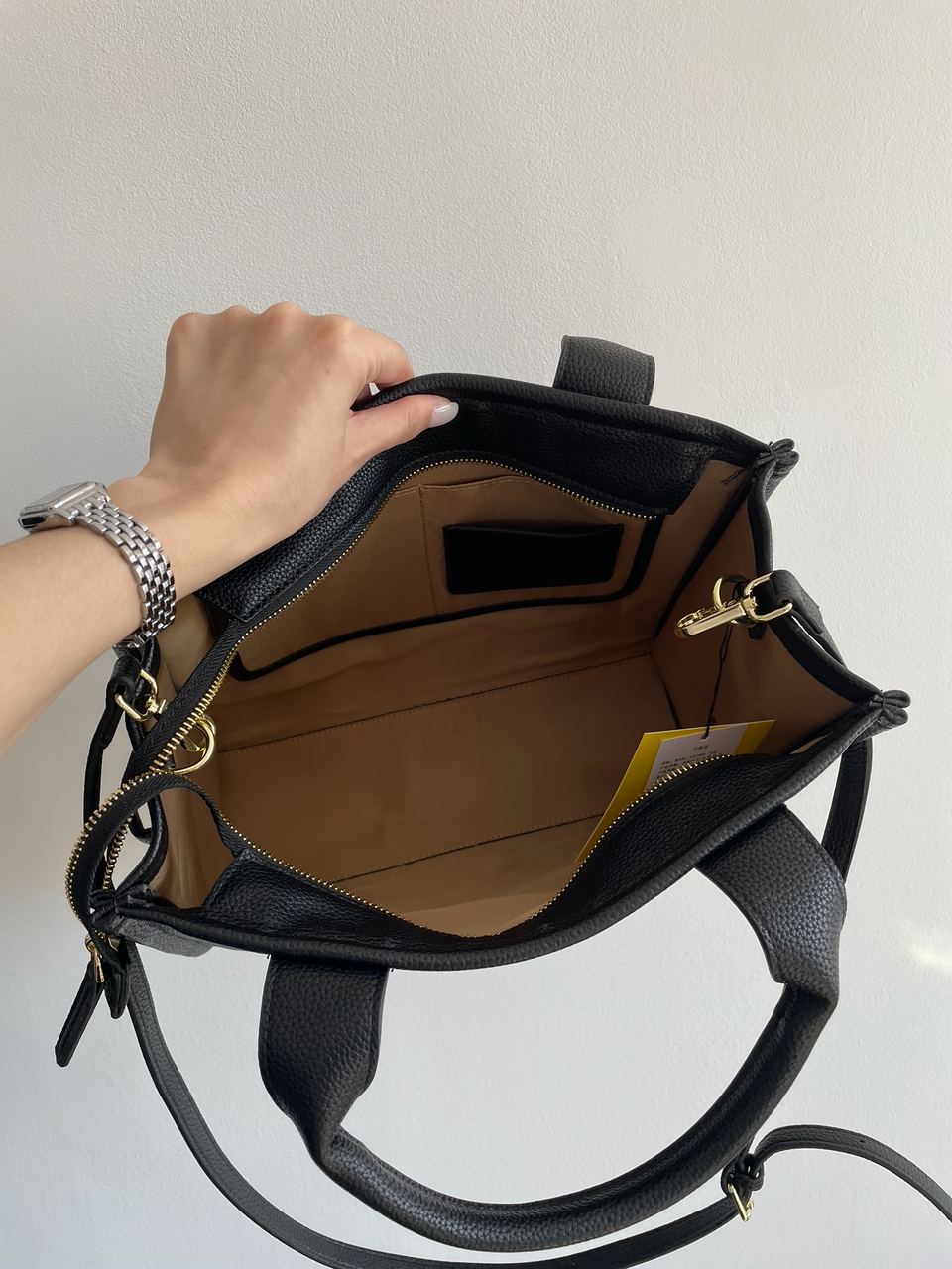 Marc Jacobs The Leather Medium Tote Bag Black - 18