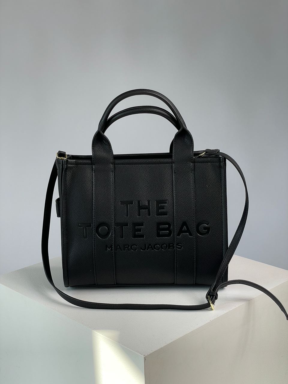 Marc Jacobs The Leather Medium Tote Bag Black - 2