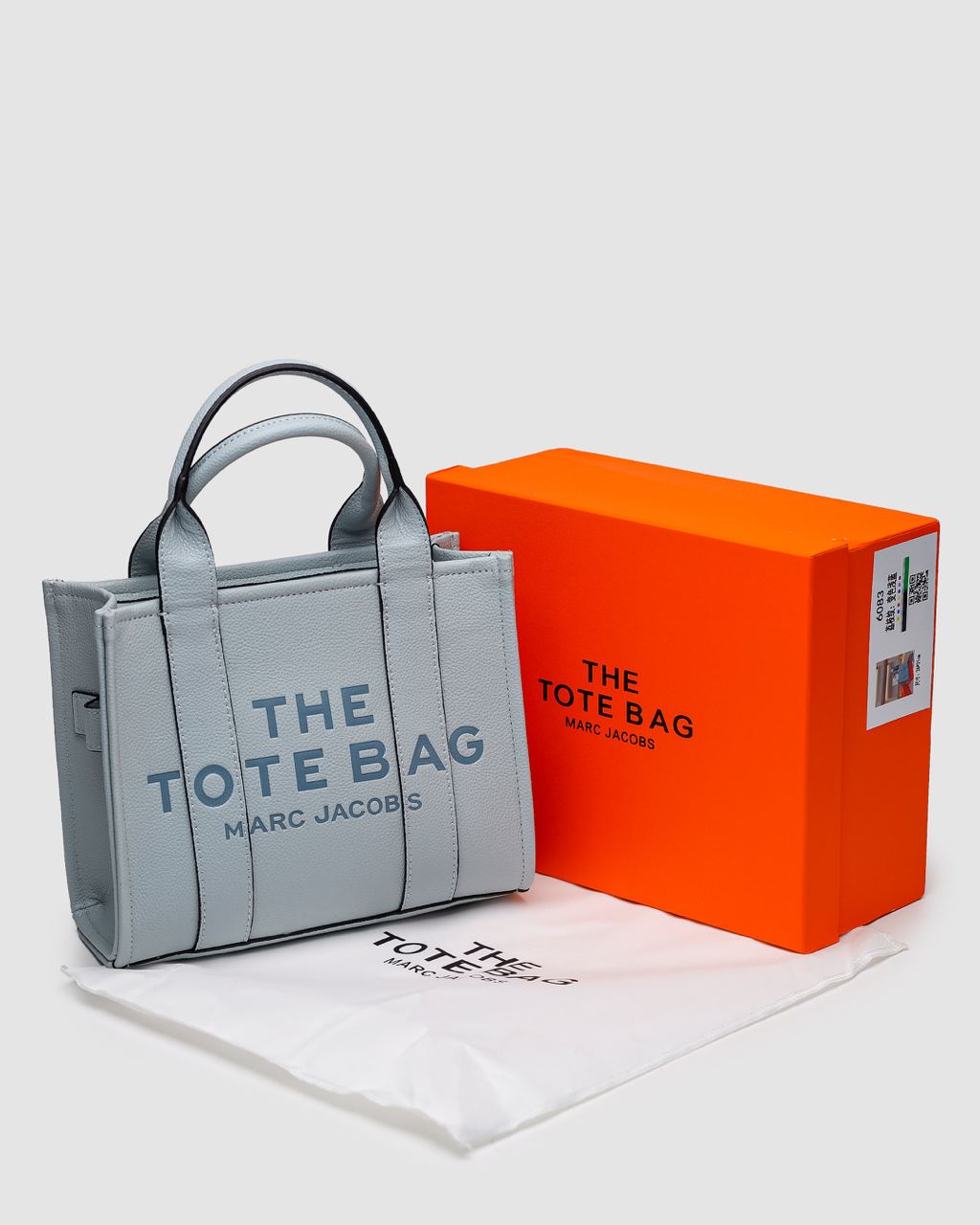 Marc Jacobs The Leather Small Tote Bag Blue - 2