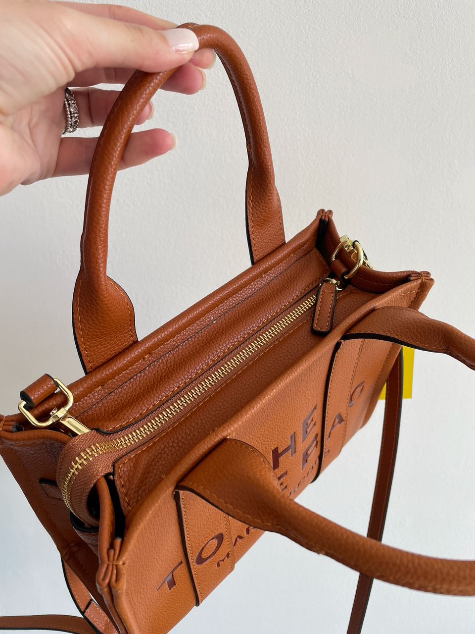 Marc Jacobs The Leather Small Tote Bag Brown - 16