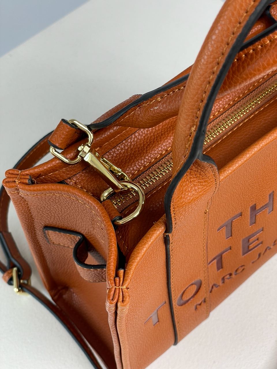 Marc Jacobs The Leather Small Tote Bag Brown - 18