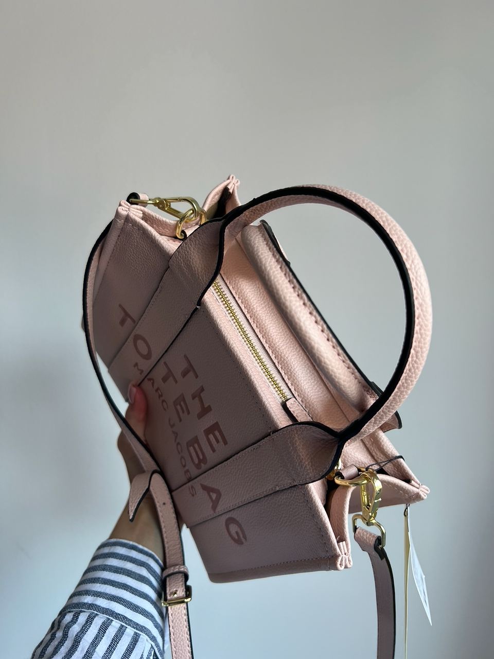 Marc Jacobs The Leather Small Tote Bag Powder - 7