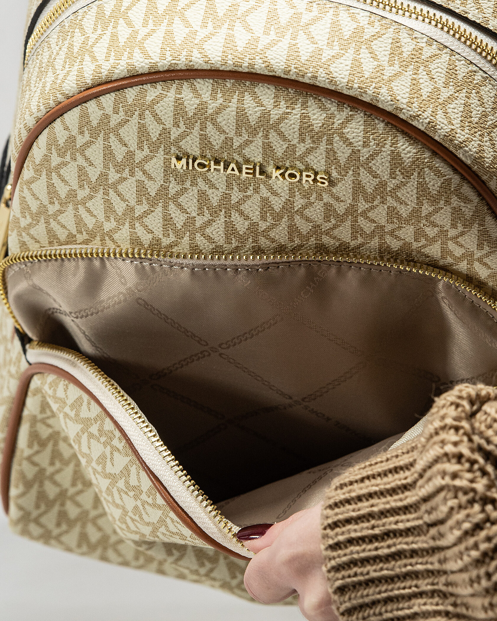Michael Kors Abbey Medium Logo Backpack - 11