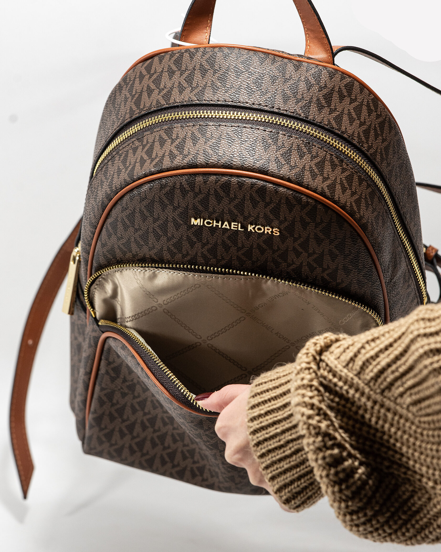 Michael Kors Abbey Medium Logo Backpack - 10