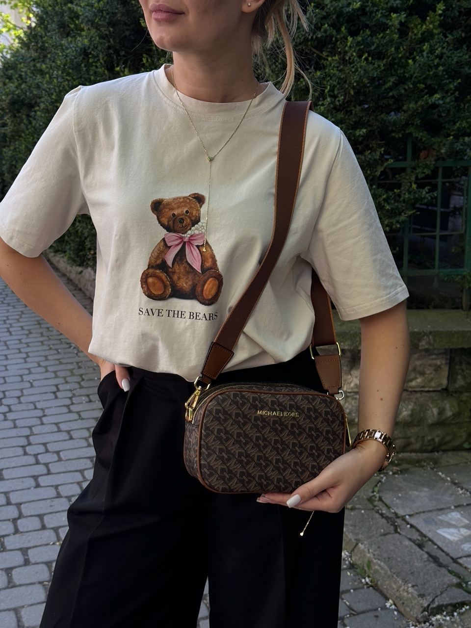 Michael Kors Camera Bag Brown - 13