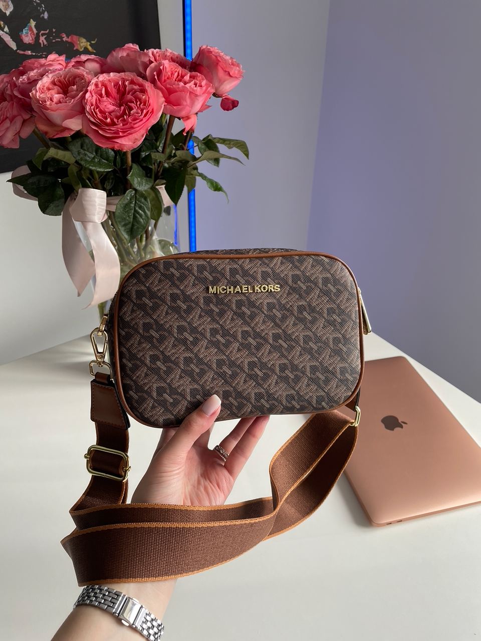 Michael Kors Camera Bag Brown - 9