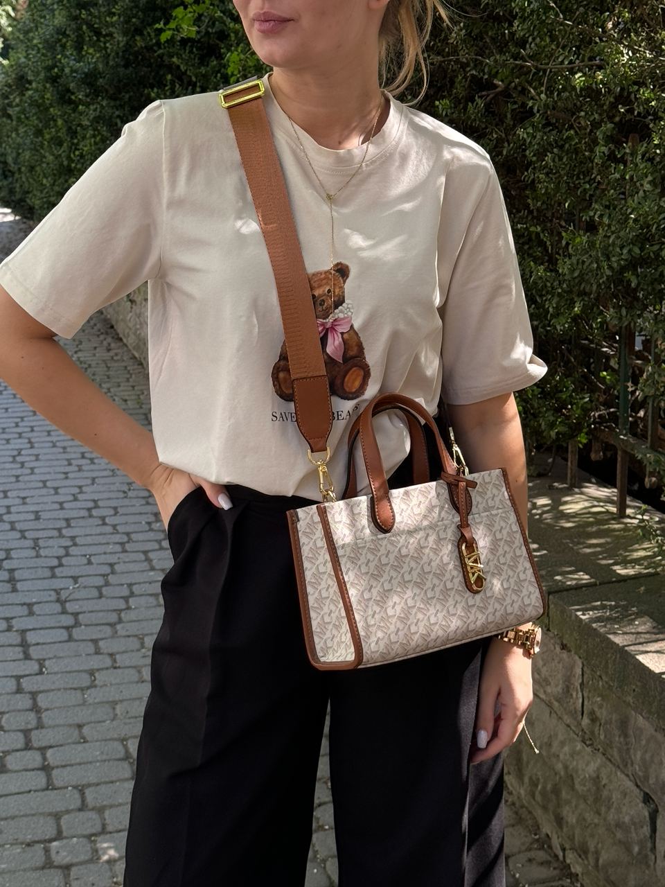 Michael Kors GIGI LG Grab Tote Ivory - 7