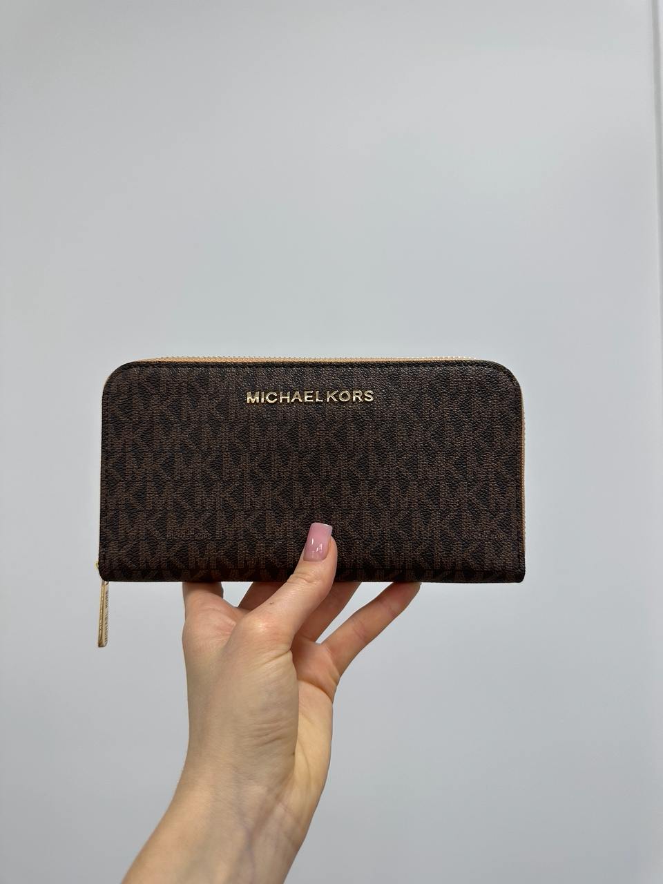 Michael Kors Large Wallet Zip Brown - 4