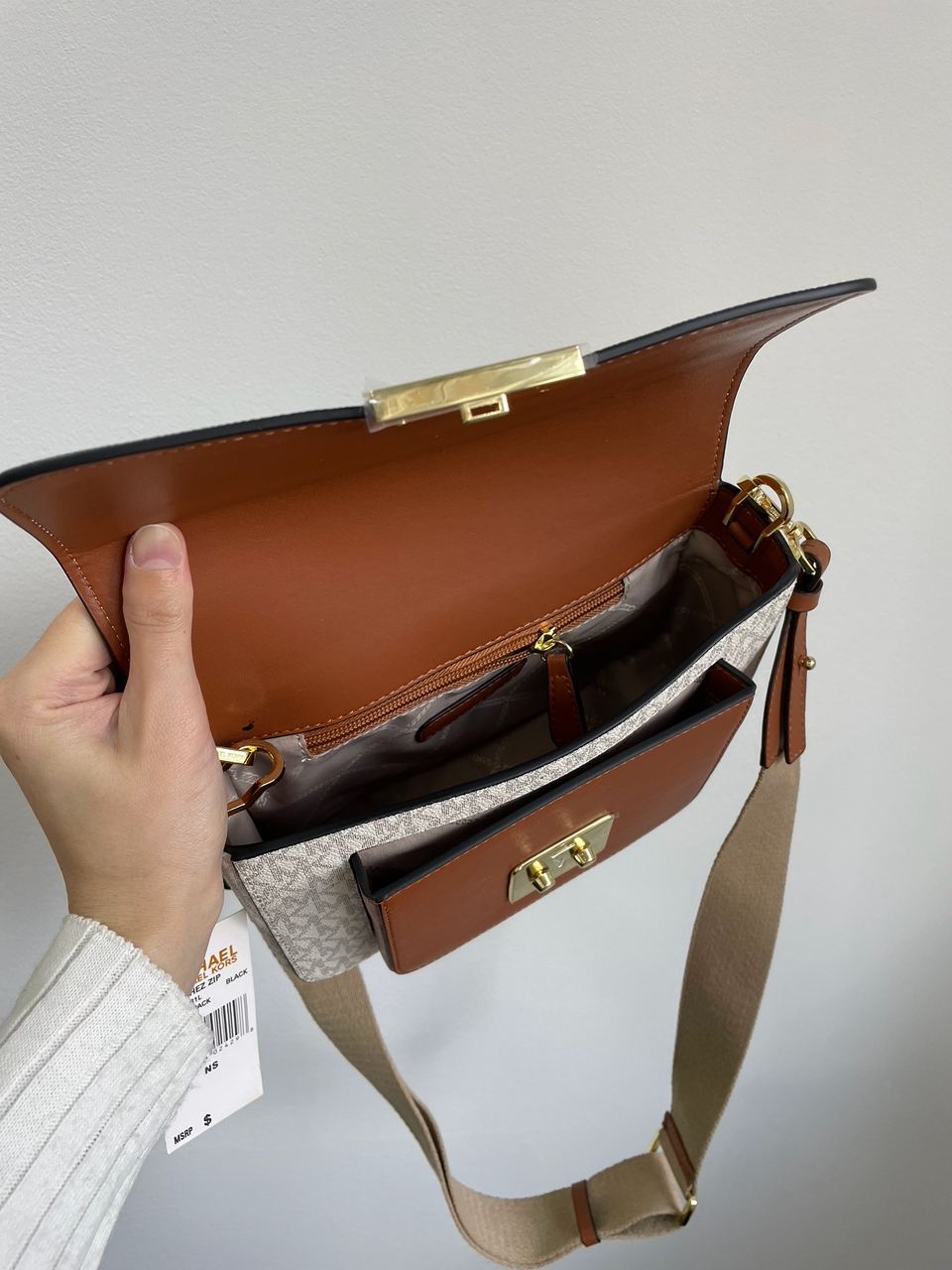 Michael Kors Sloan Editor Medium Bag Cream - 22