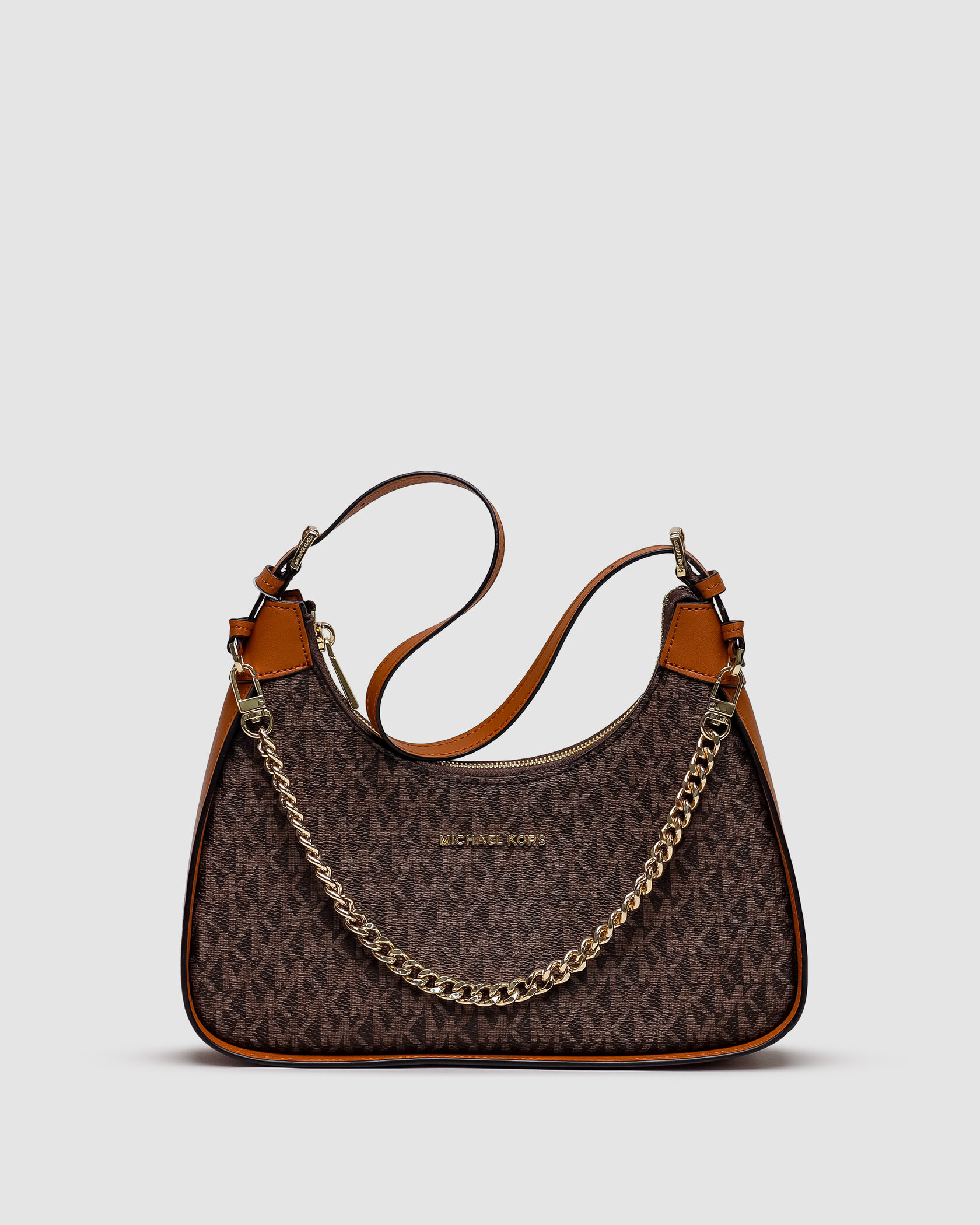 Michael Kors Wilma Signature Logo Crossbody Bag Brown - 3