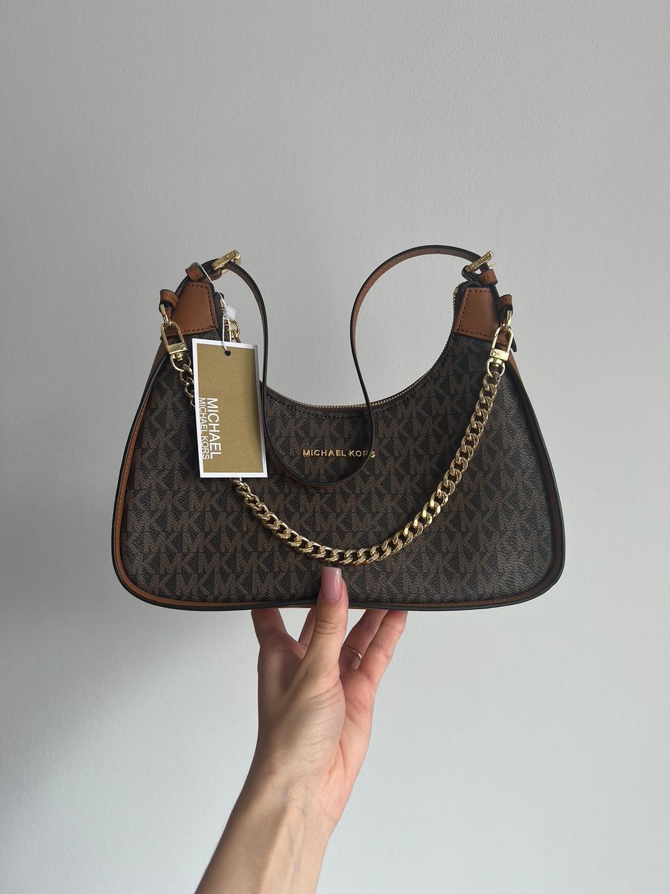 Michael Kors Wilma Signature Logo Crossbody Bag Brown - 5