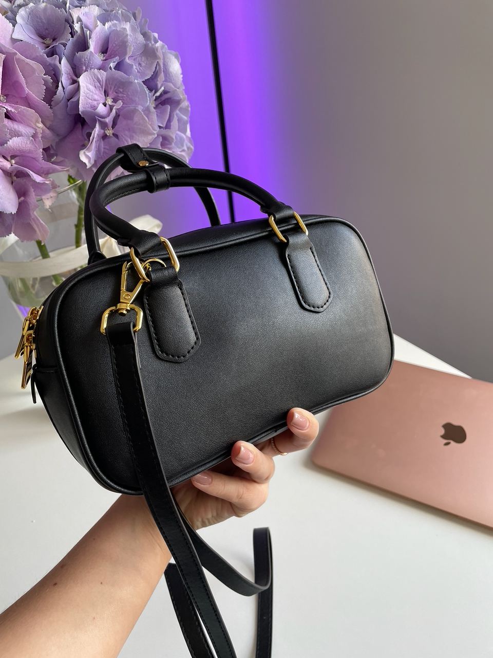Miu Miu Arcadie Leather Bag Black - 15