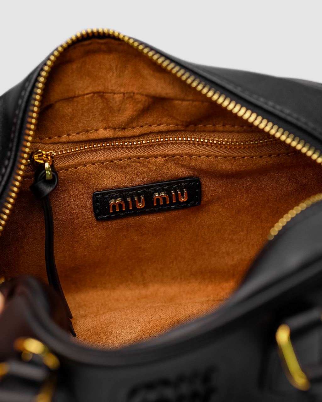 Miu Miu Arcadie Leather Bag Black - 28