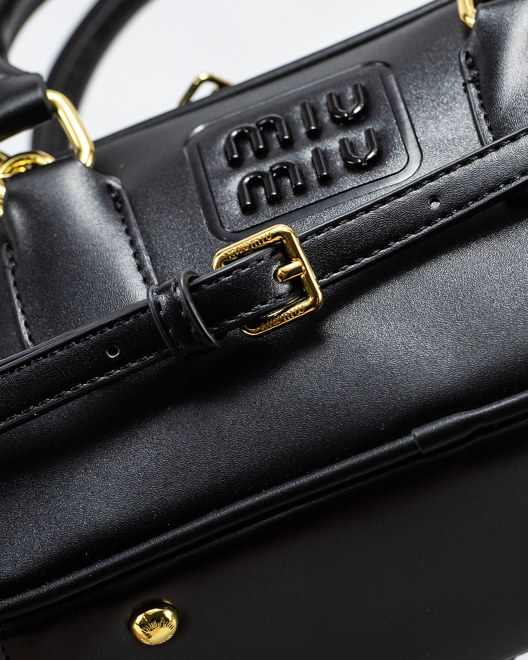 Miu Miu Arcadie Leather Bag Black - 15