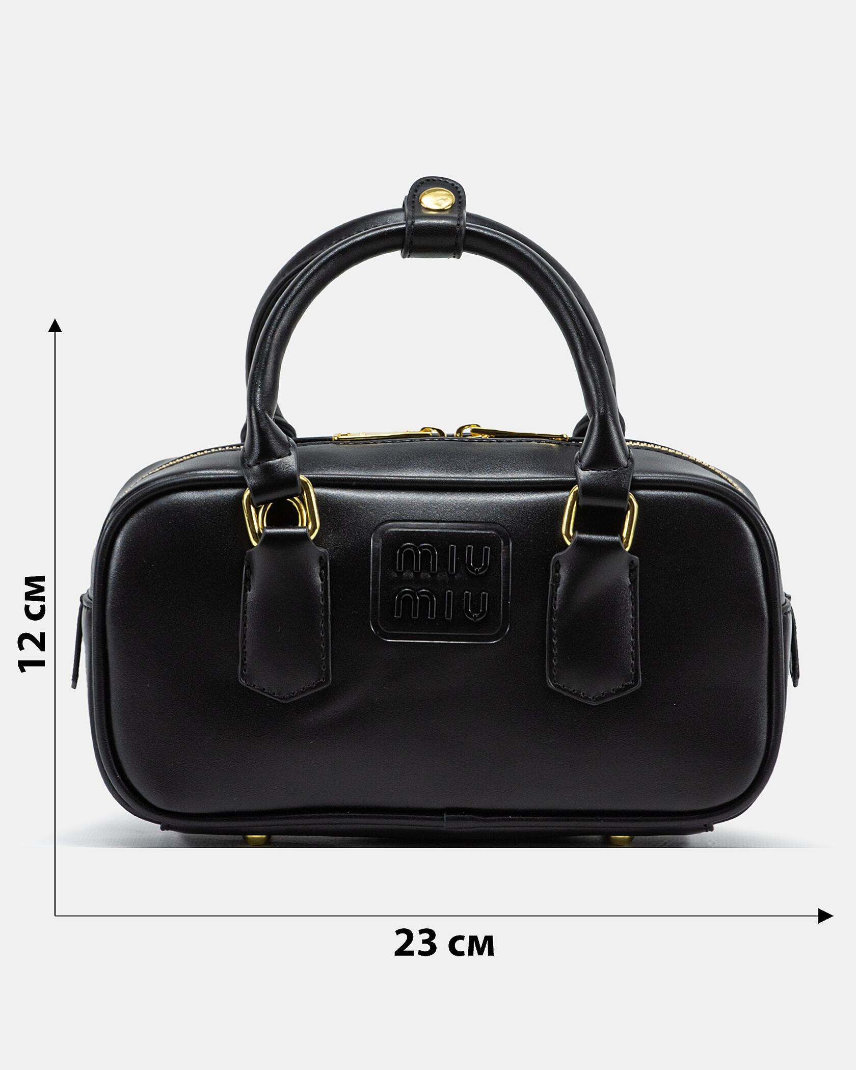 Miu Miu Arcadie Leather Bag Black - 3