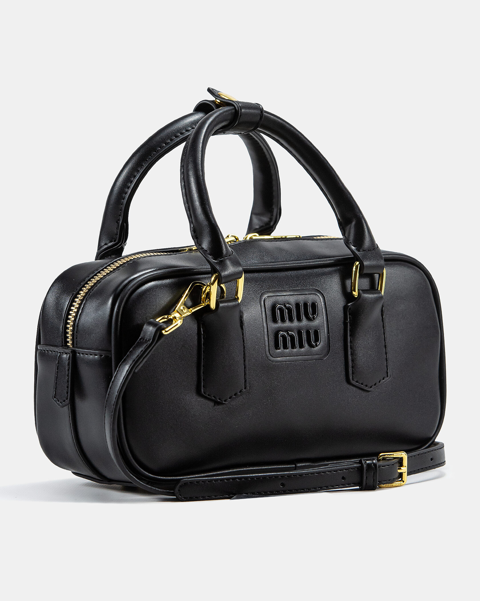 Miu Miu Arcadie Leather Bag Black - 5