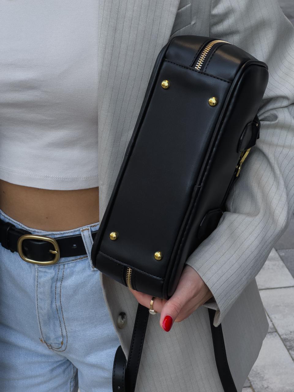 Miu Miu Arcadie Leather Bag Black - 16