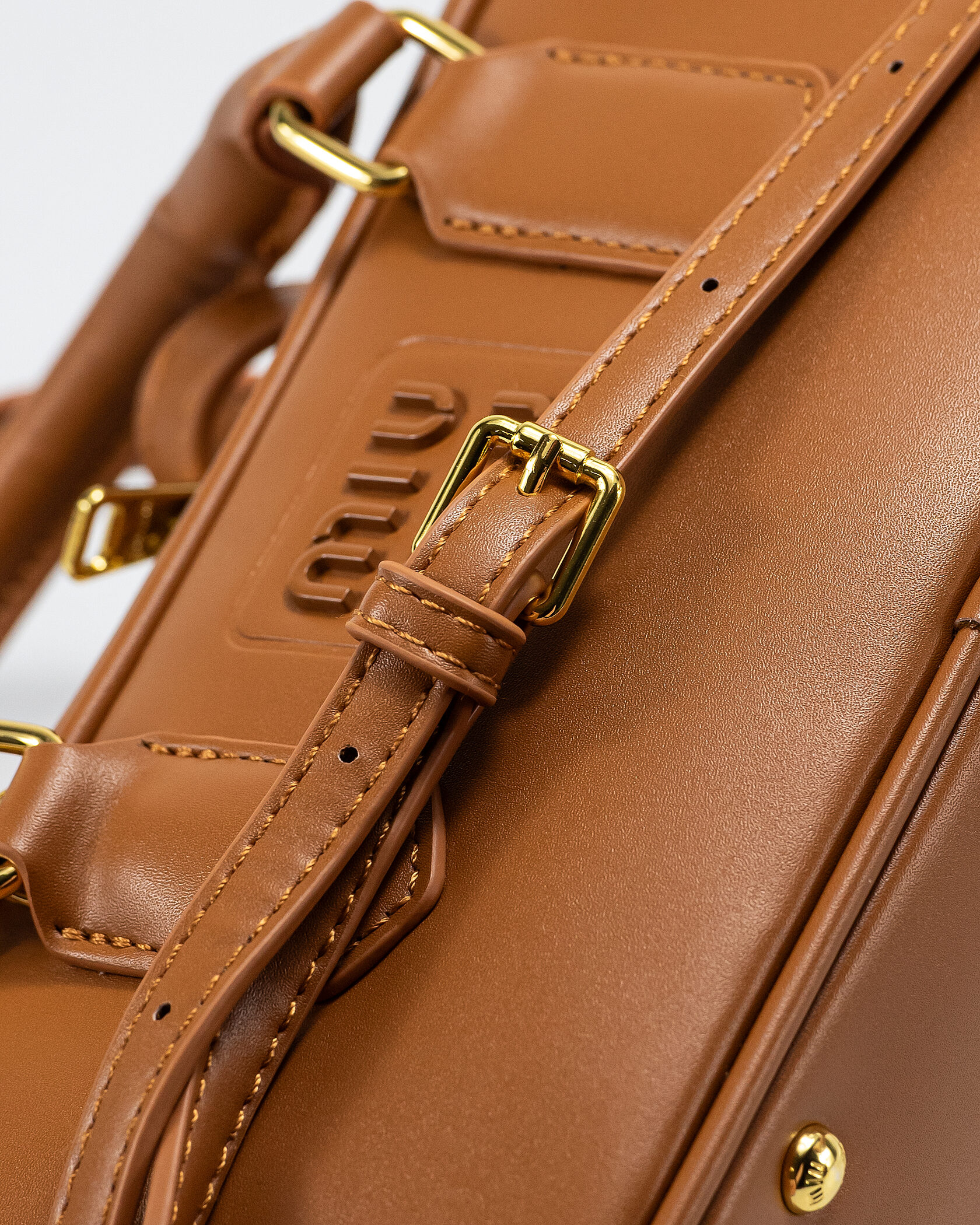 Miu Miu Arcadie Leather Bag Brown - 14