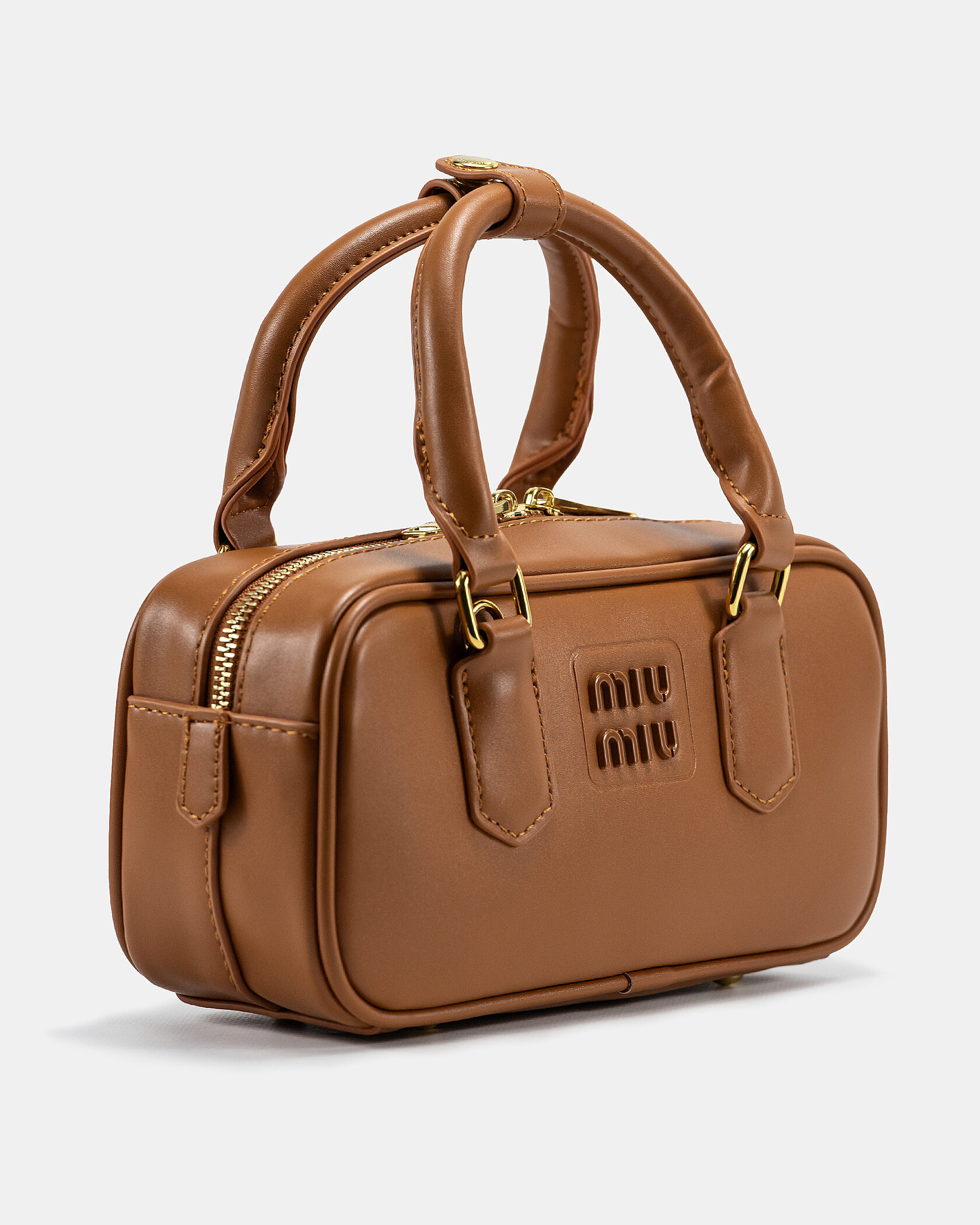 Miu Miu Arcadie Leather Bag Brown - 6