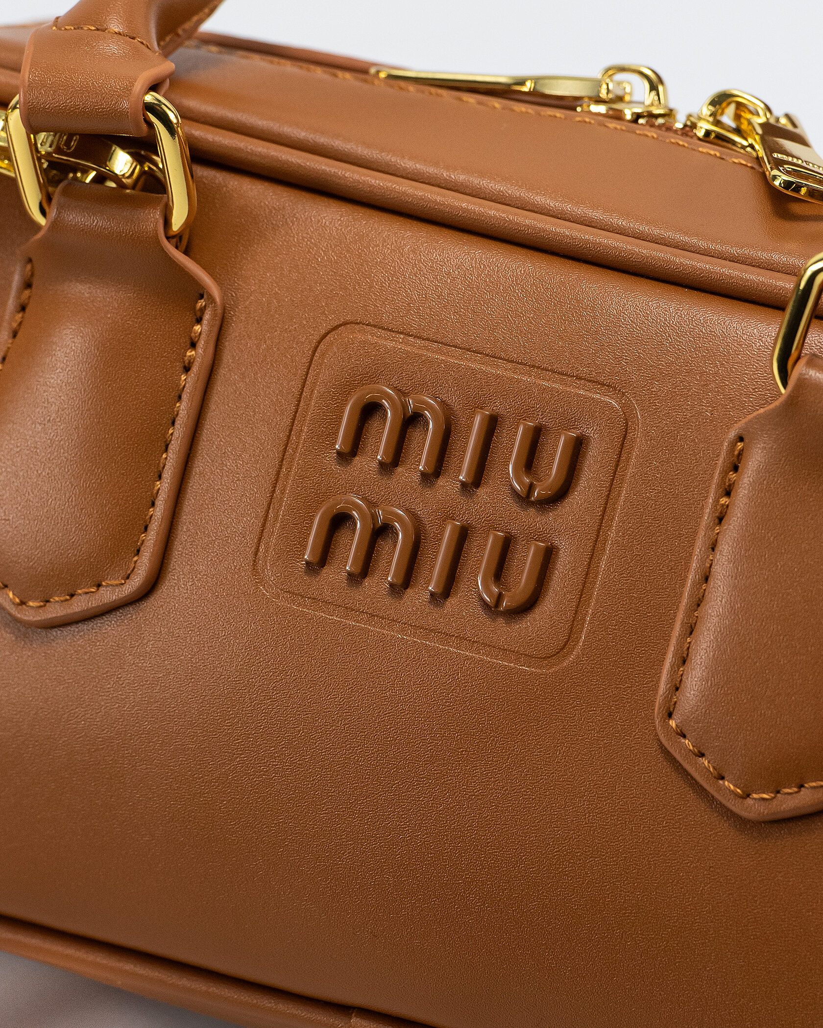 Miu Miu Arcadie Leather Bag Brown - 7