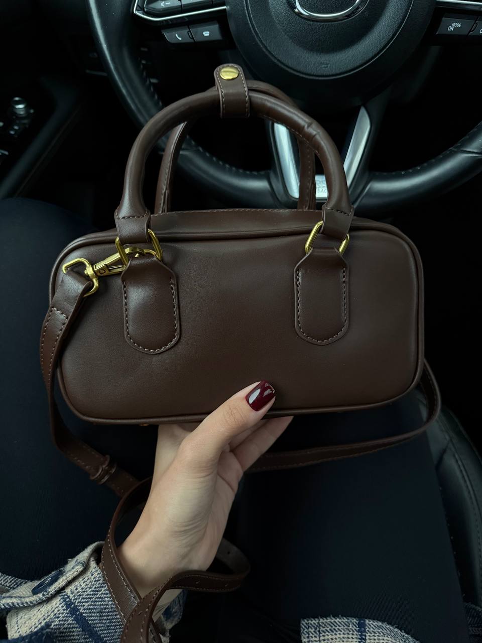 Miu Miu Arcadie Leather Bag Cocolate - 4