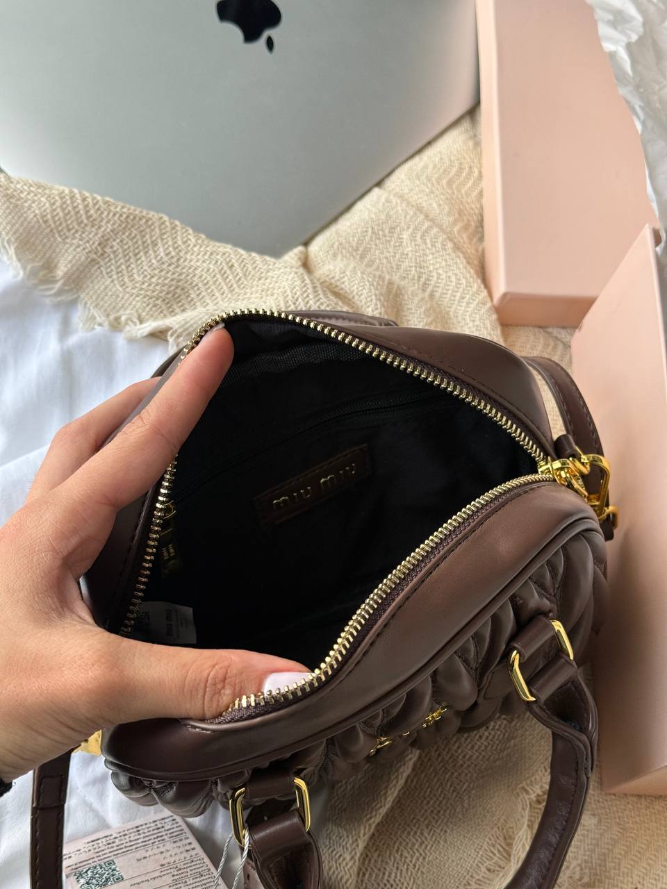 Miu Miu Arcadie Matelassé Nappa Leather Bag - 15