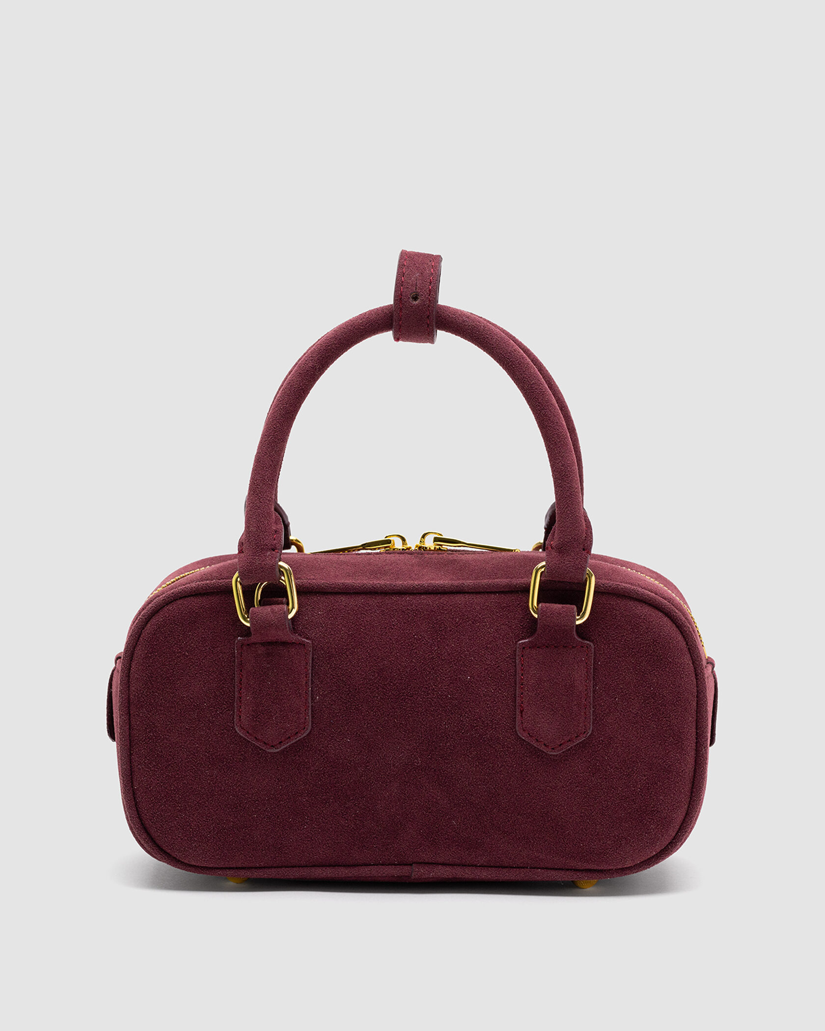 Miu Miu Arcadie Suede Bag Burgundy - 3