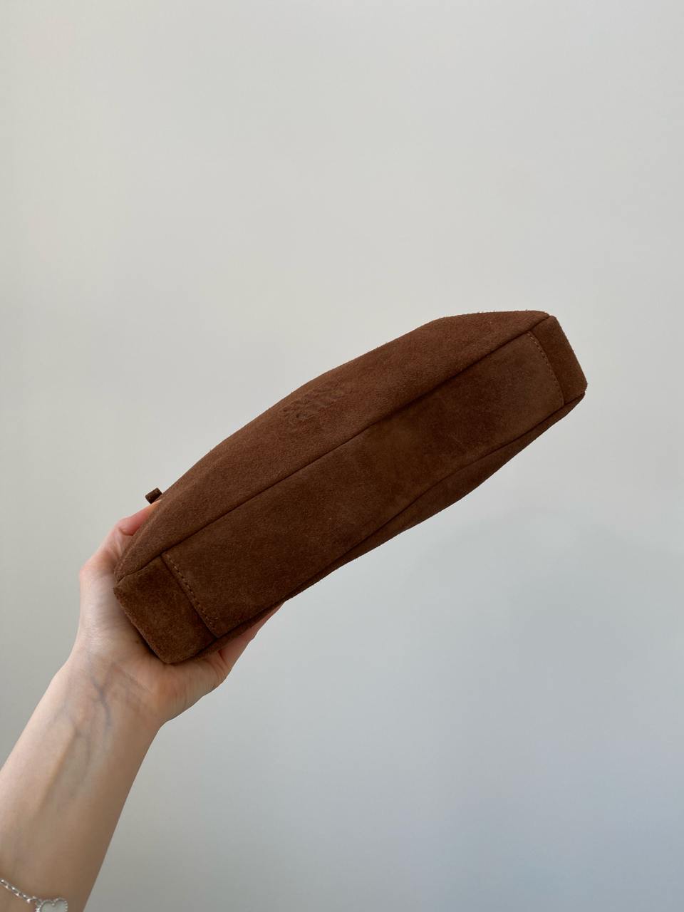 Miu Miu Aventure Nappa Leather Bag Brown Suede - 9