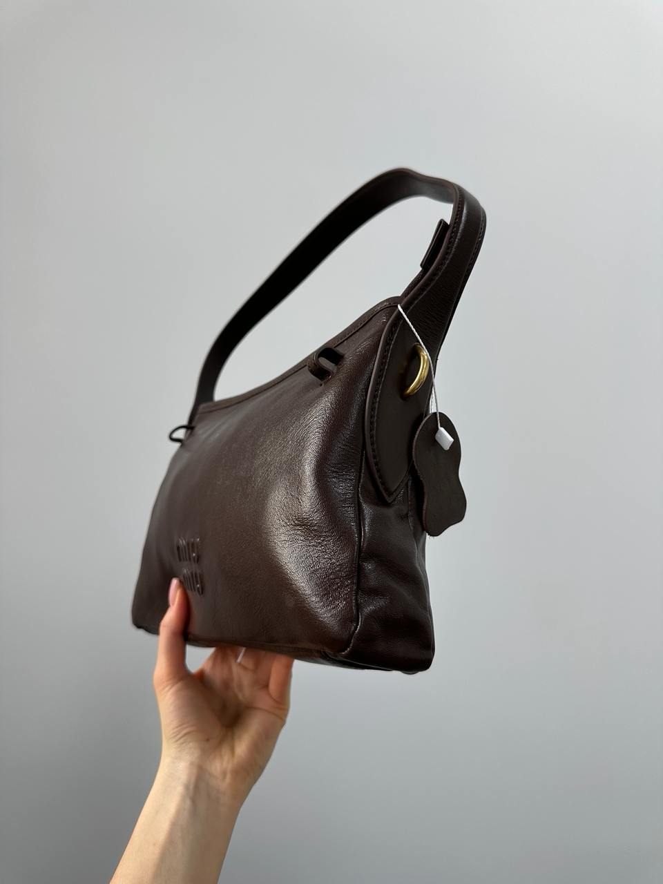 Miu Miu Aventure Nappa Leather Bag Chocolate - 7