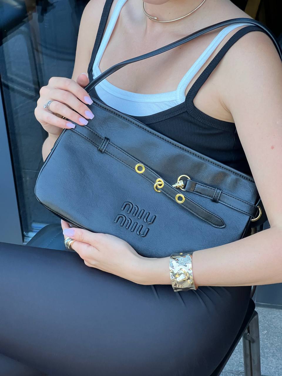 Miu Miu Aventure Nappa Leather Bag - 7